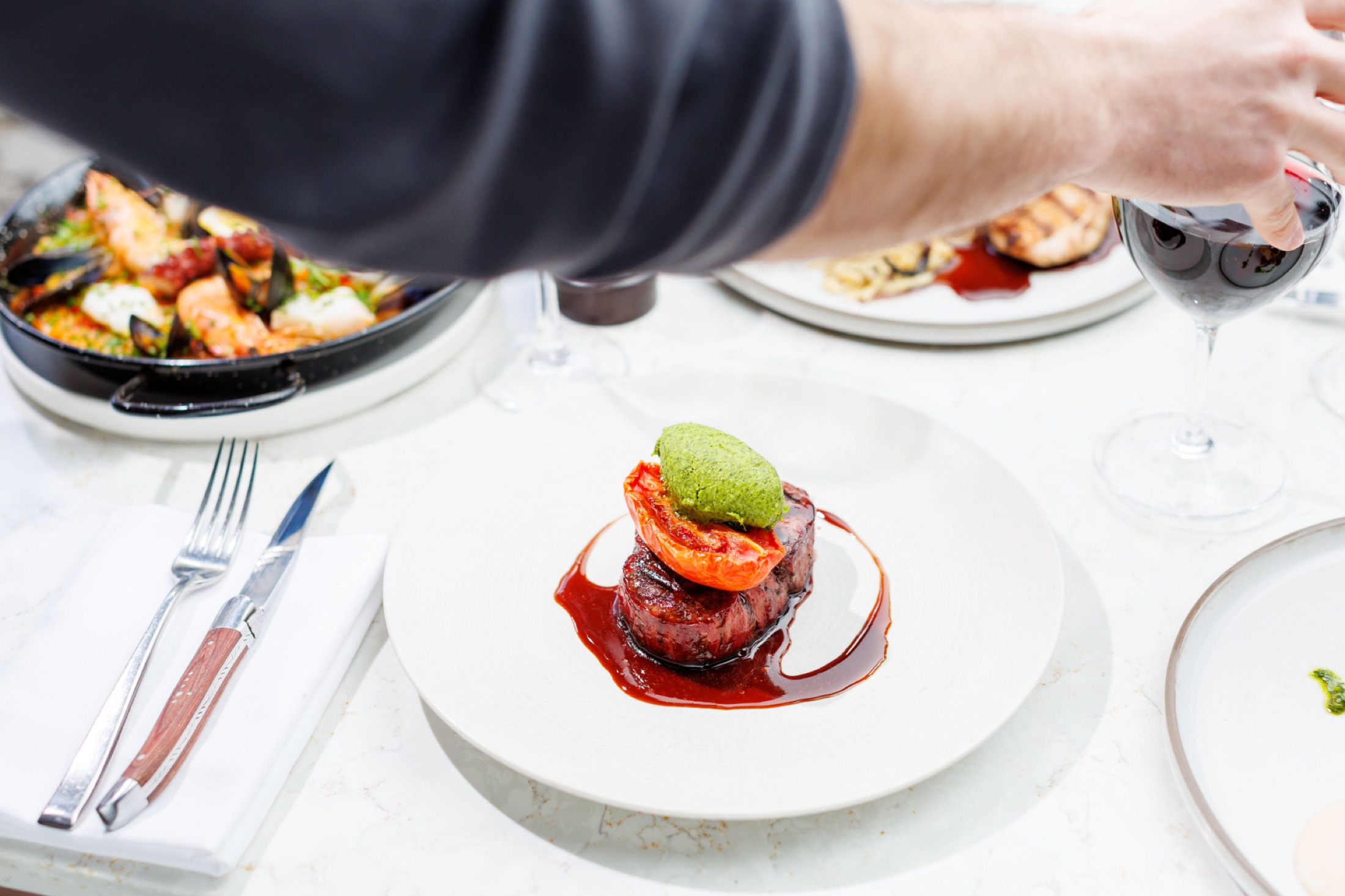 A dish plated at Asador