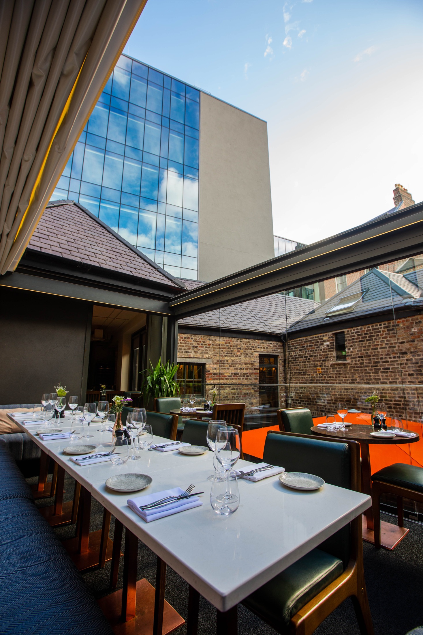 The courtyard dining room at Lennan's Yard